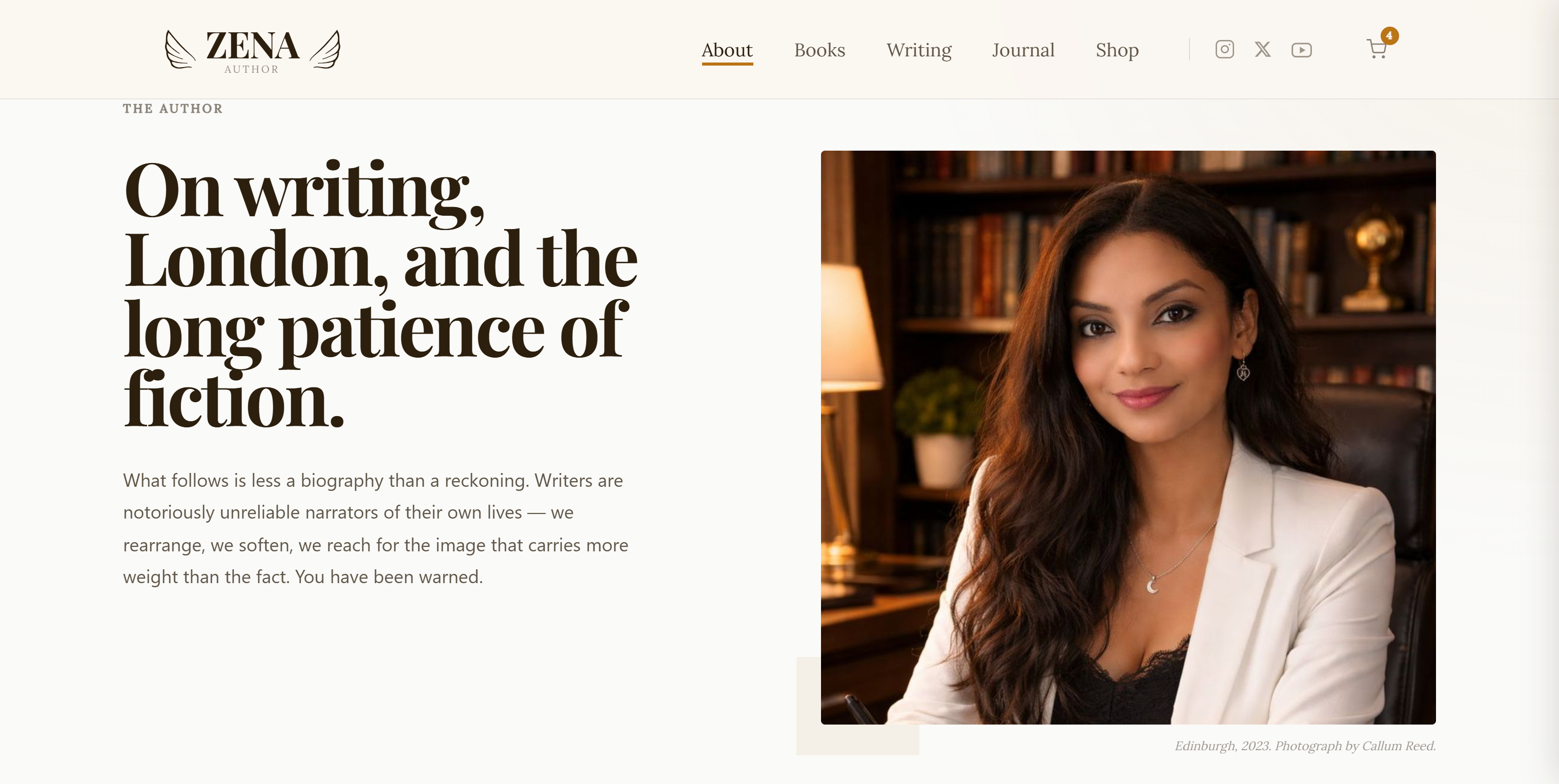 Zena — Literary Author app screenshot